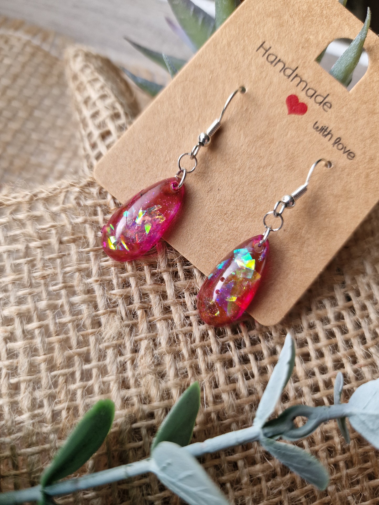 Ohrring Ohrhänger aus Epoxidharz