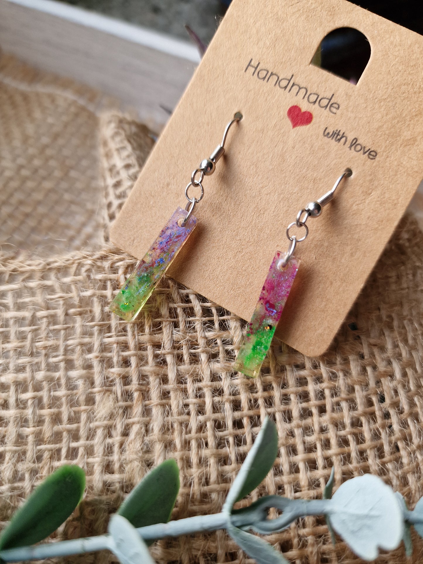 Ohrring Ohrhänger aus Epoxidharz