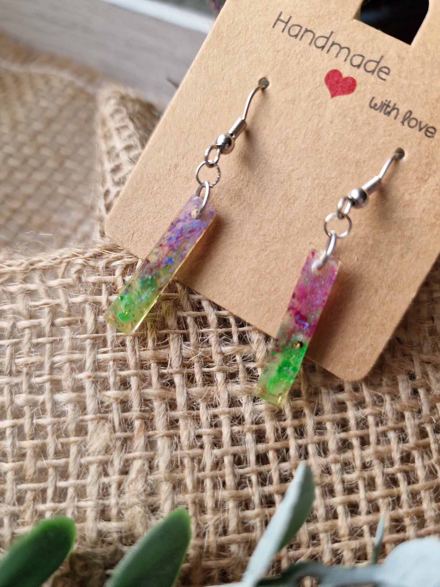 Ohrring Ohrhänger aus Epoxidharz