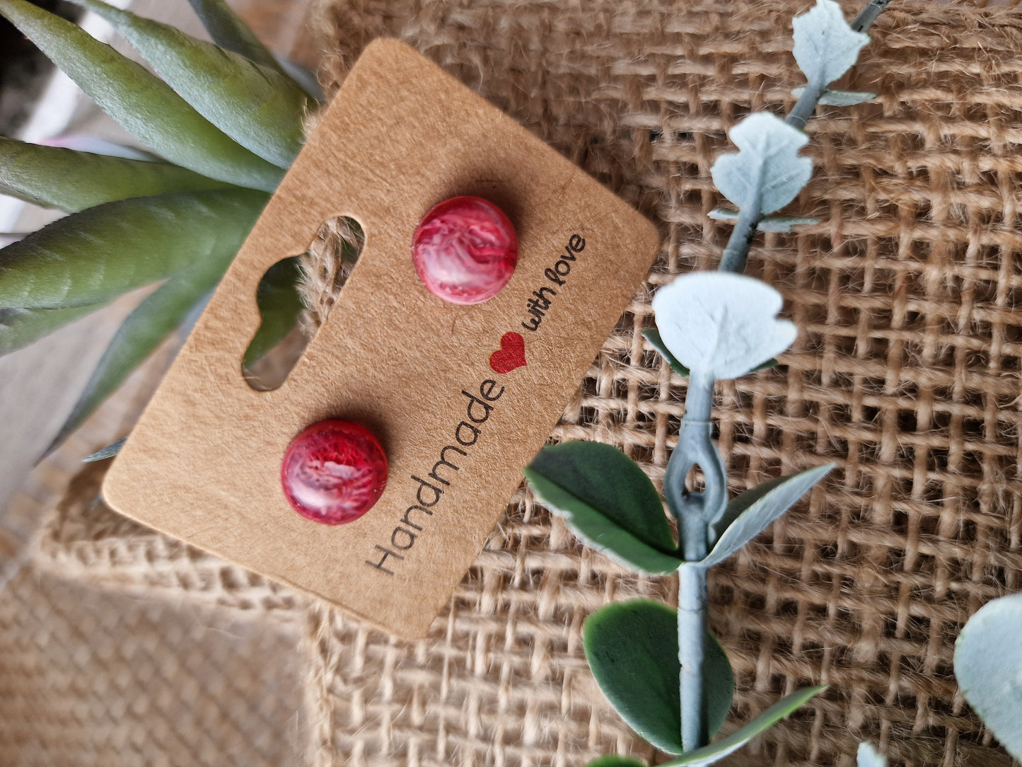 Ohrstecker Ohrring aus Epoxidharz