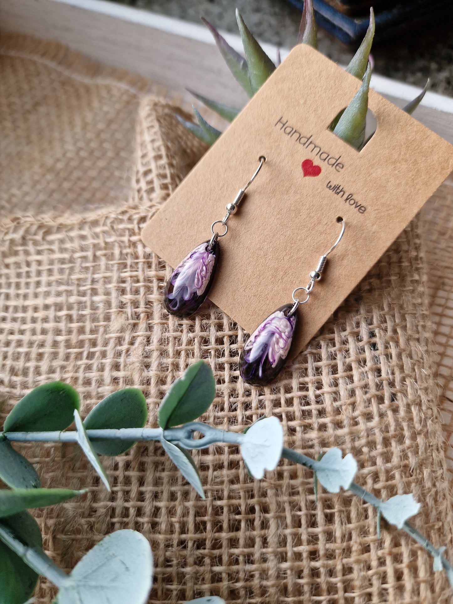 Ohrring Ohrhänger aus Epoxidharz