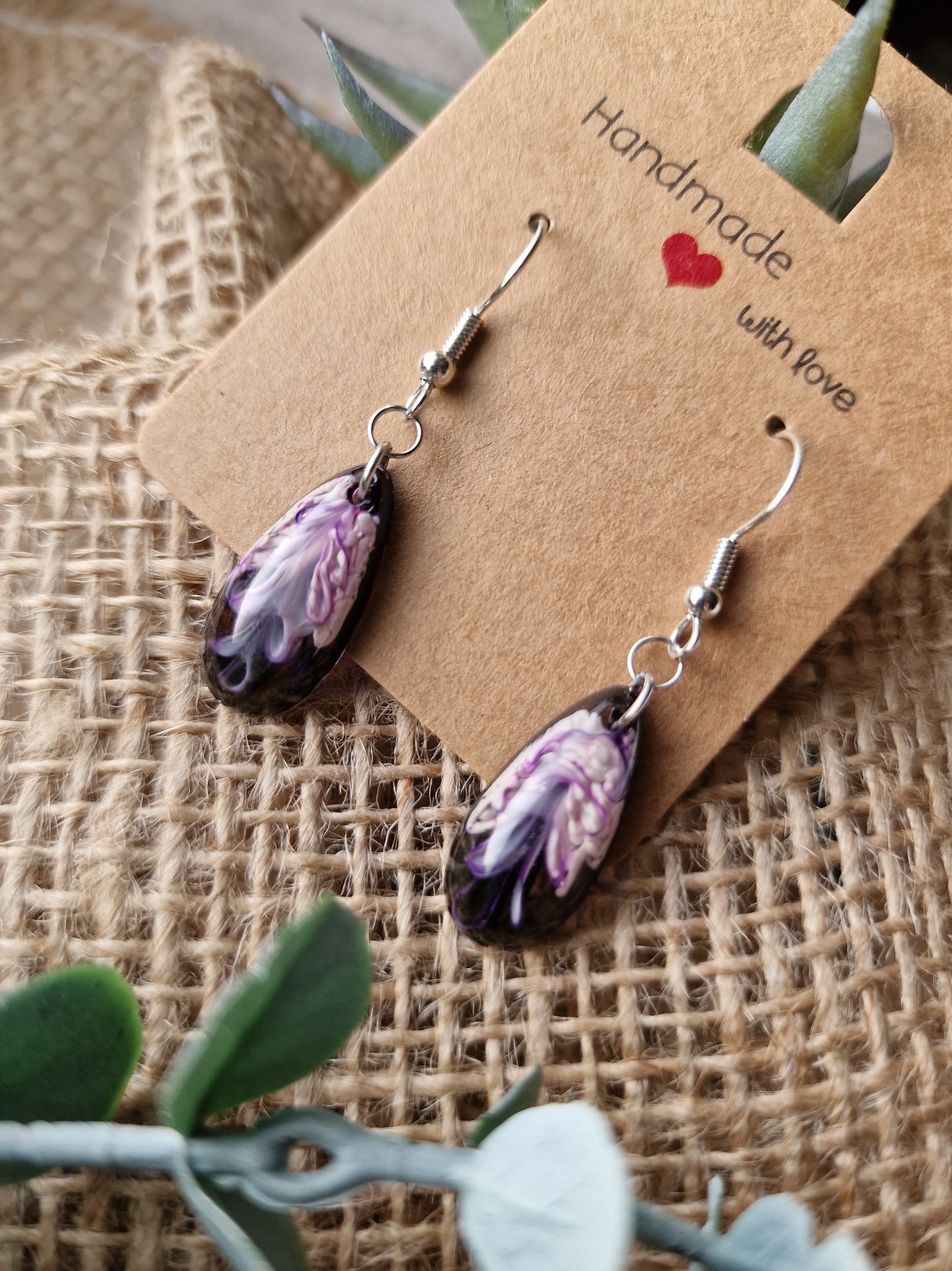 Ohrring Ohrhänger aus Epoxidharz