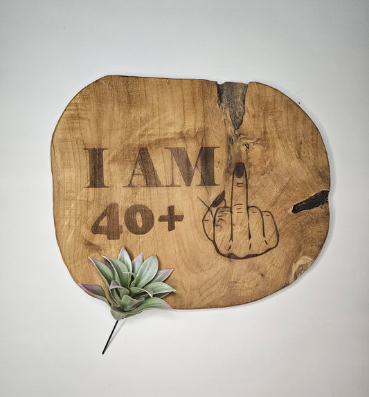 Teakbrett mit Spruch