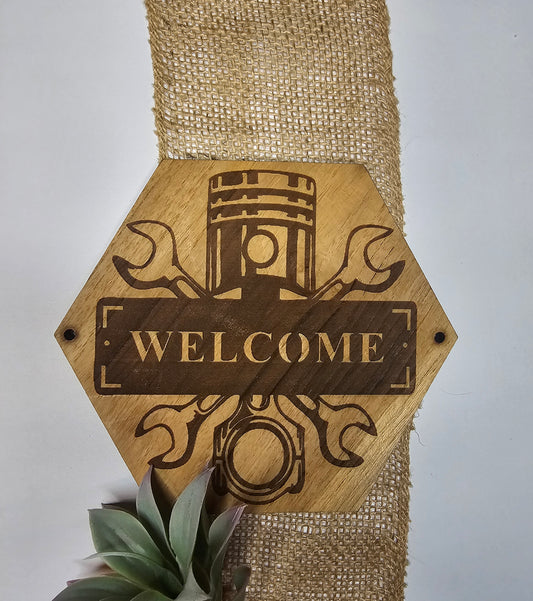 Werkstattschild Welcome