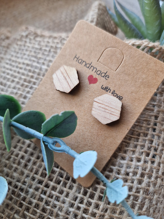 Ohrstecker Ohrring aus Holz