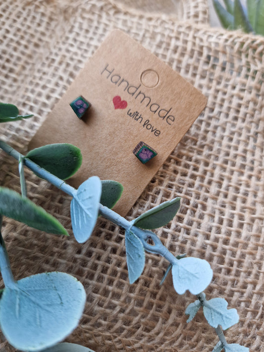 Ohrring Ohrstecker aus Epoxidharz