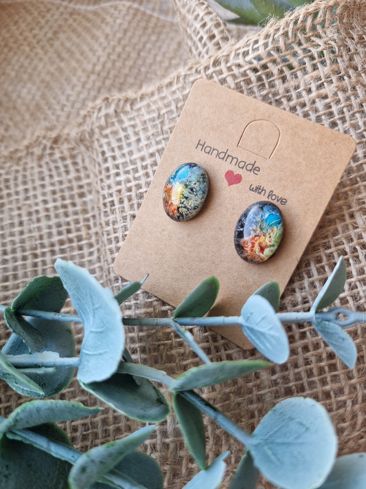 Ohrstecker Ohrring aus Epoxidharz