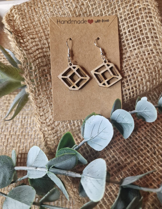 Ohrringe aus dem Holz des Blauglockenbaums